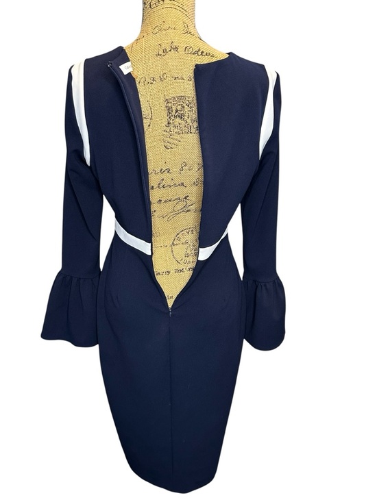 🌻 Calvin Klein Bell-Sleeve Sheath Dress #603 - Picture 4 of 12